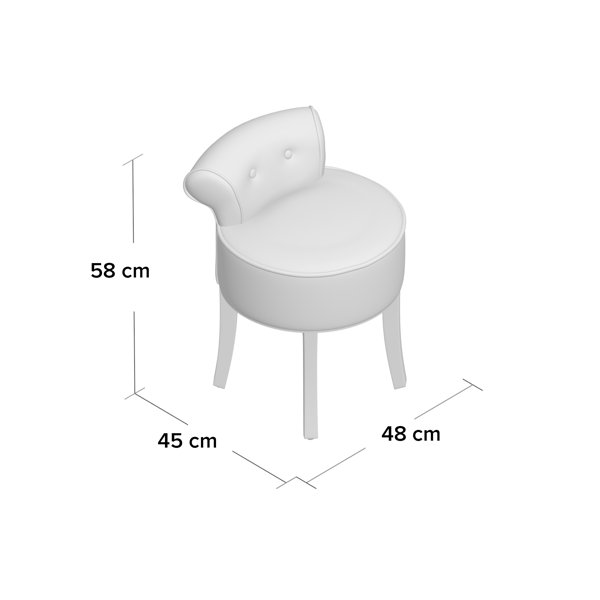 Three Posts Baughn 58Cm Tall Dressing Table Stool & Reviews Wayfair.co.uk